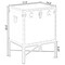 Vintiquewise Brown and Black Trimmed Faux Leather Lockable Square Lined Storage Trunk, End Table on Metal Stand QI003796.BN - alternate 3